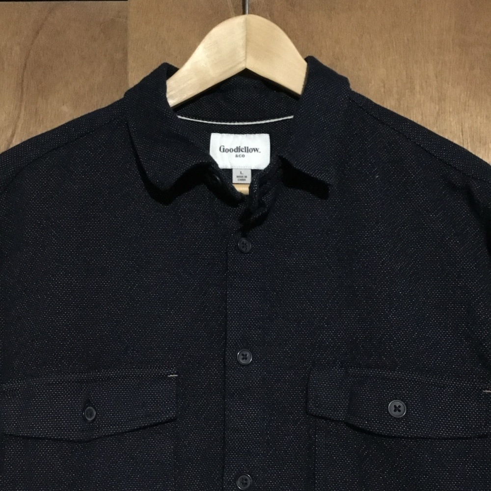 Denim Look Button Down